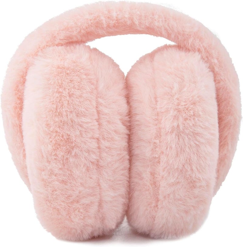 YATANAM Women Ear Muffs Winter Girls White Earmuffs Fuzzy Kids Black Ear Muff Cute Fluffy Ear Warmers Foldable Ear Covers Boy - Image 2